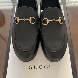 GUCCI loafers - New in Box.  NEVER WORN- black Brixton Loafers size 37